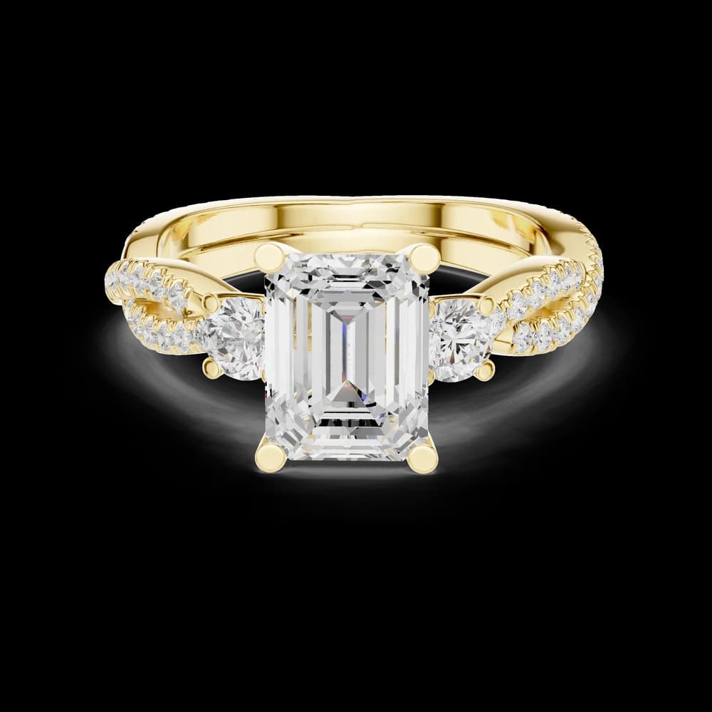 Island Breeze Lab Grown Diamond Three Stone Ring - Image 6 Island Breeze Lab Grown Diamond Three Stone Ring, view 6 of 9