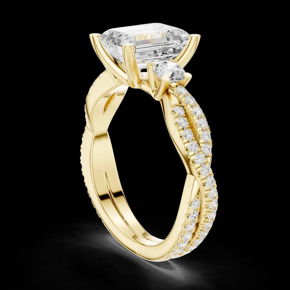 Island Breeze Lab Grown Diamond Three Stone Ring - Image 7 Island Breeze Lab Grown Diamond Three Stone Ring, view 7 of 9