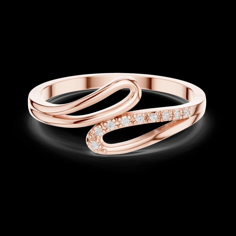 Open Loop Pave Lab Grown Diamond Ring - Image 1 Open Loop Pave Lab Grown Diamond Ring, view 1 of 6