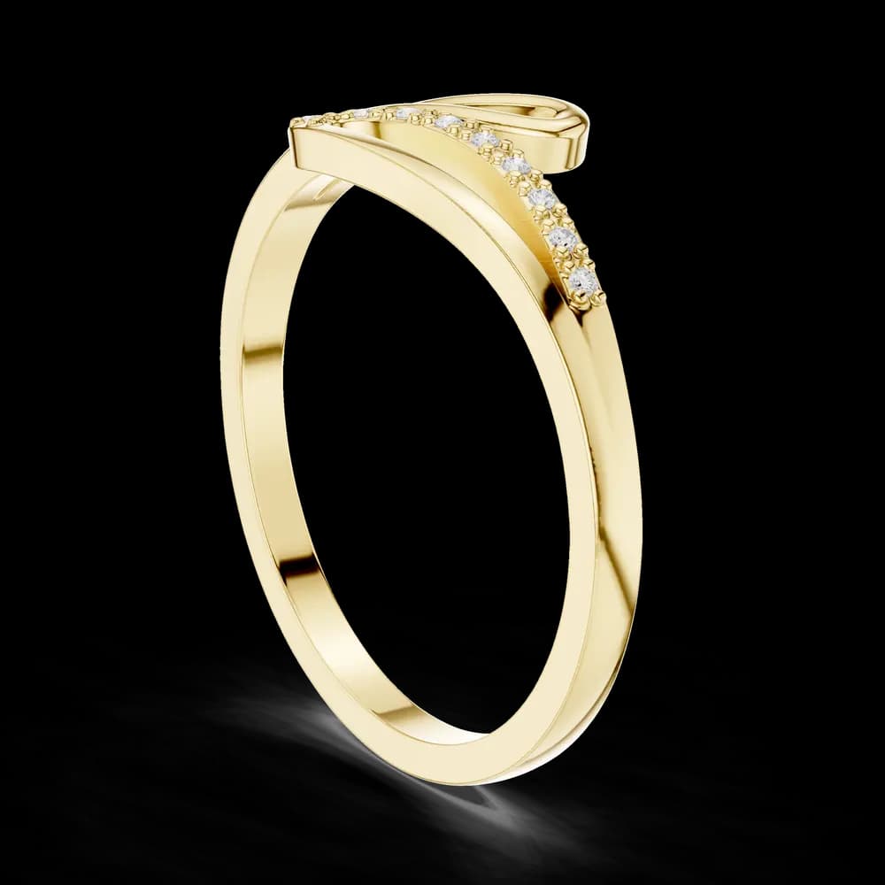 Open Loop Pave Lab Grown Diamond Ring - Image 4 Open Loop Pave Lab Grown Diamond Ring, view 4 of 6