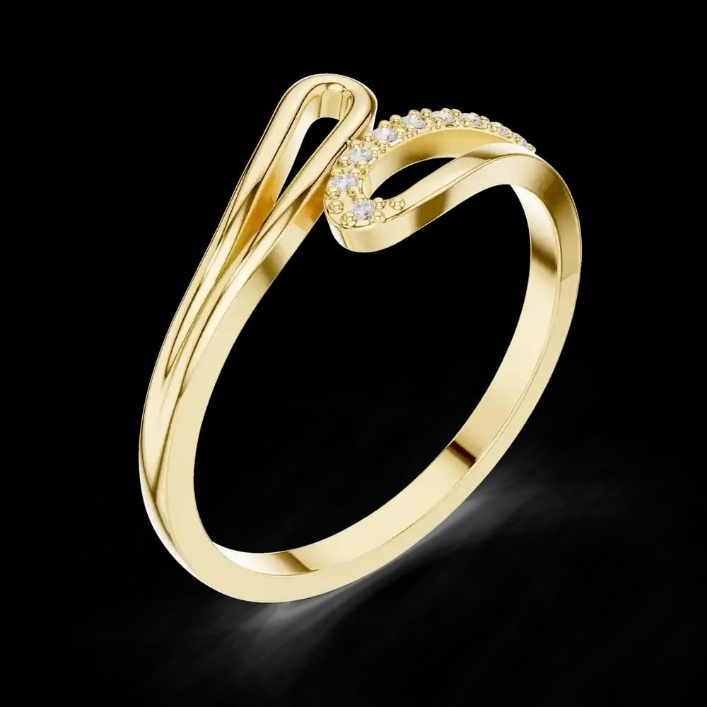 Open Loop Pave Lab Grown Diamond Ring - Image 5 Open Loop Pave Lab Grown Diamond Ring, view 5 of 6