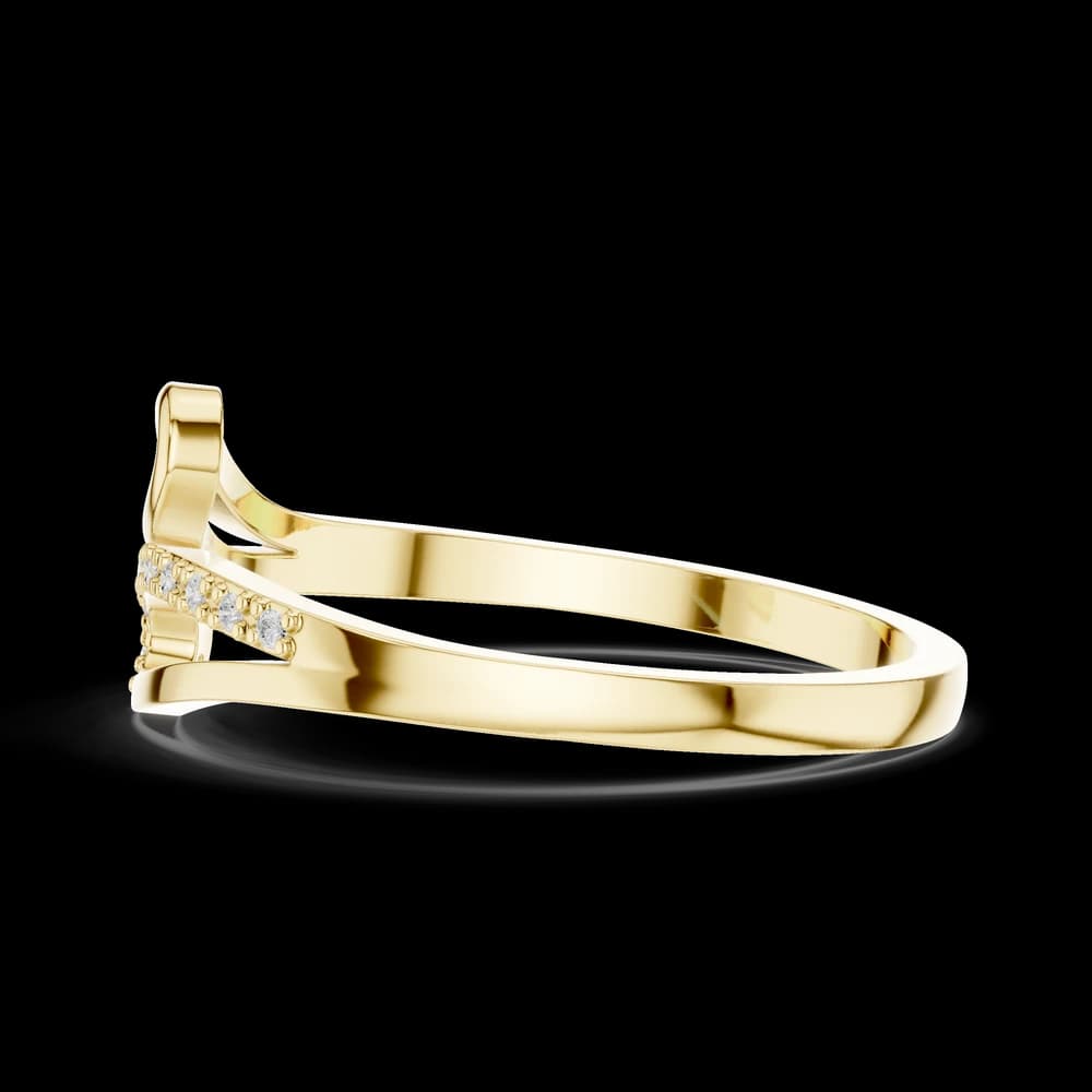 Open Loop Pave Lab Grown Diamond Ring - Image 6 Open Loop Pave Lab Grown Diamond Ring, view 6 of 6