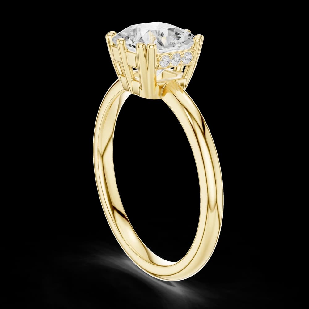 Multi Prong Cushion Lab Grown Diamond Ring - Image 4 Multi Prong Cushion Lab Grown Diamond Ring, view 4 of 6