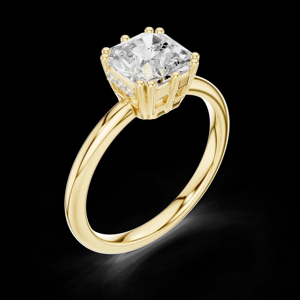 Multi Prong Cushion Lab Grown Diamond Ring - Image 5 Multi Prong Cushion Lab Grown Diamond Ring, view 5 of 6