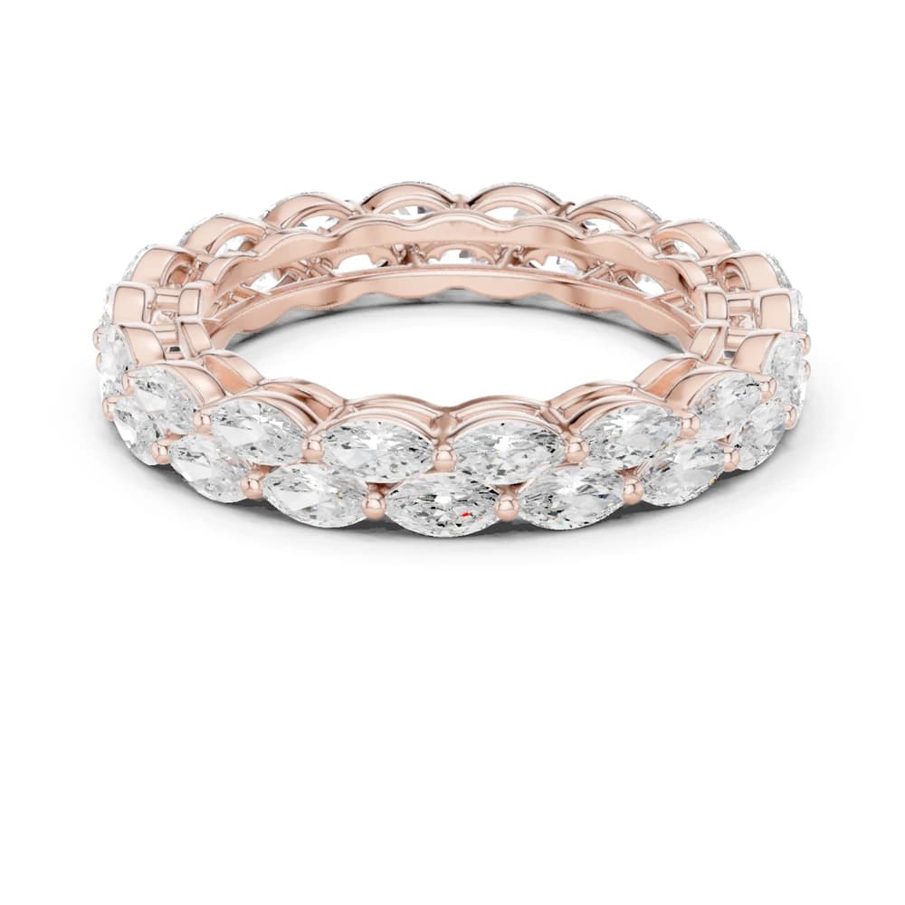 Two-Row East-West Marquise Cut Diamond Band - Image 1 Two-Row East-West Marquise Cut Diamond Band, view 1 of 9