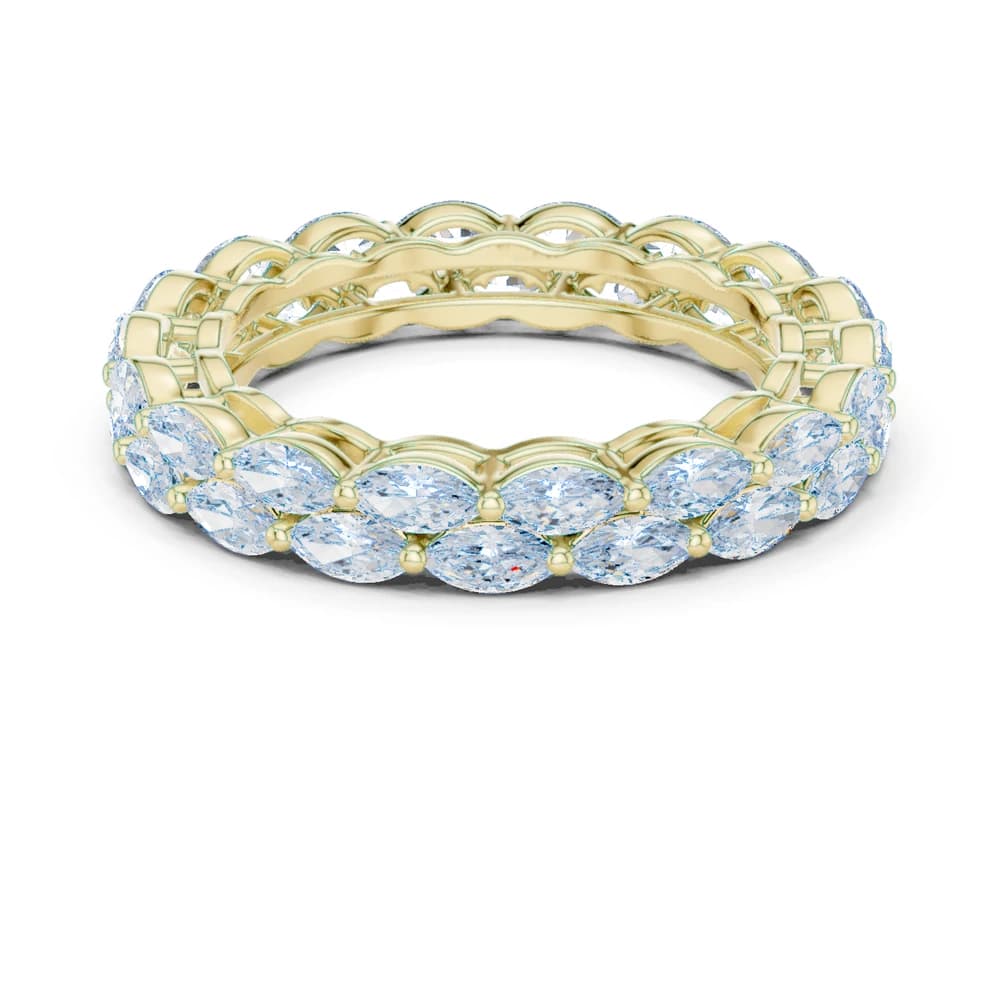 Two-Row East-West Marquise Cut Diamond Band - Image 3 Two-Row East-West Marquise Cut Diamond Band, view 3 of 9
