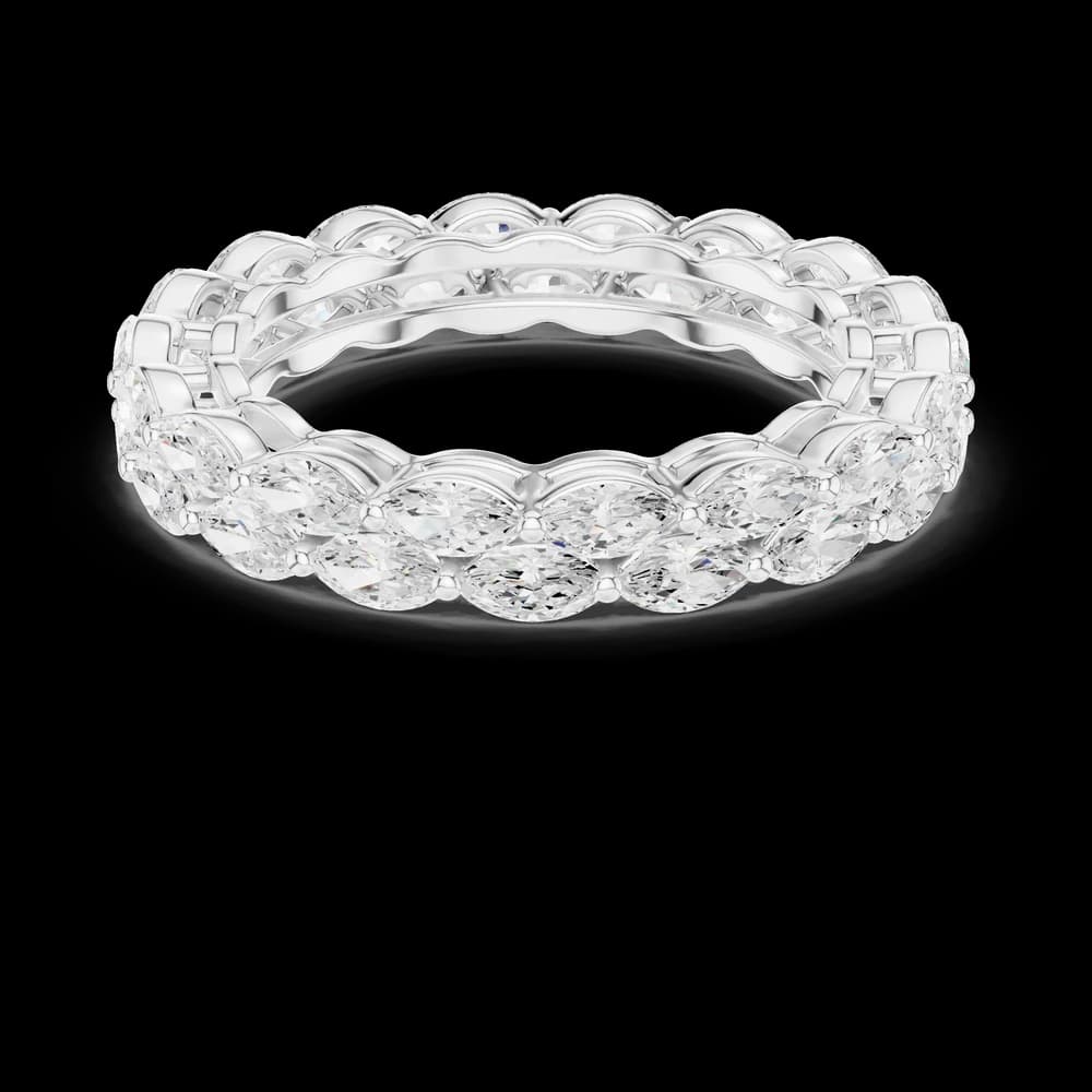 Two-Row East-West Marquise Cut Diamond Band - Image 5 Two-Row East-West Marquise Cut Diamond Band, view 5 of 9