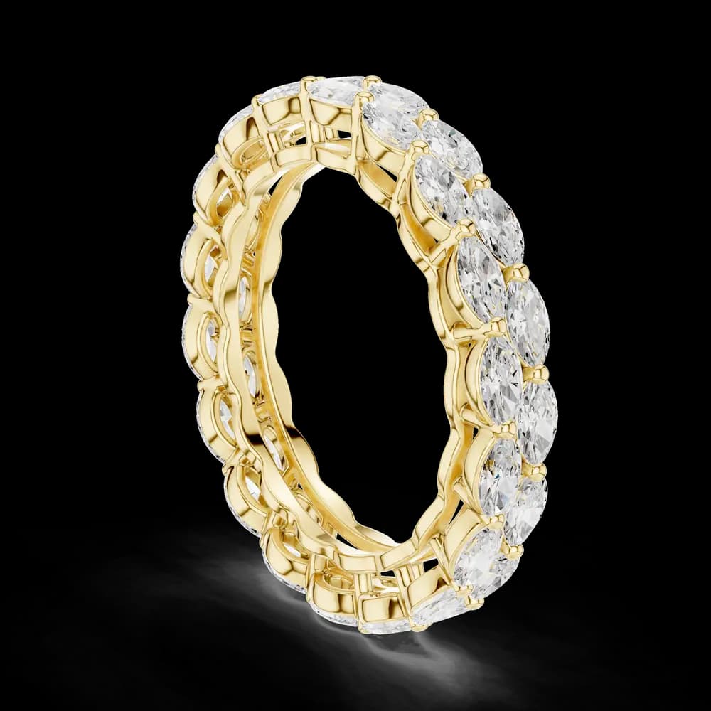 Two-Row East-West Marquise Cut Diamond Band - Image 7 Two-Row East-West Marquise Cut Diamond Band, view 7 of 9
