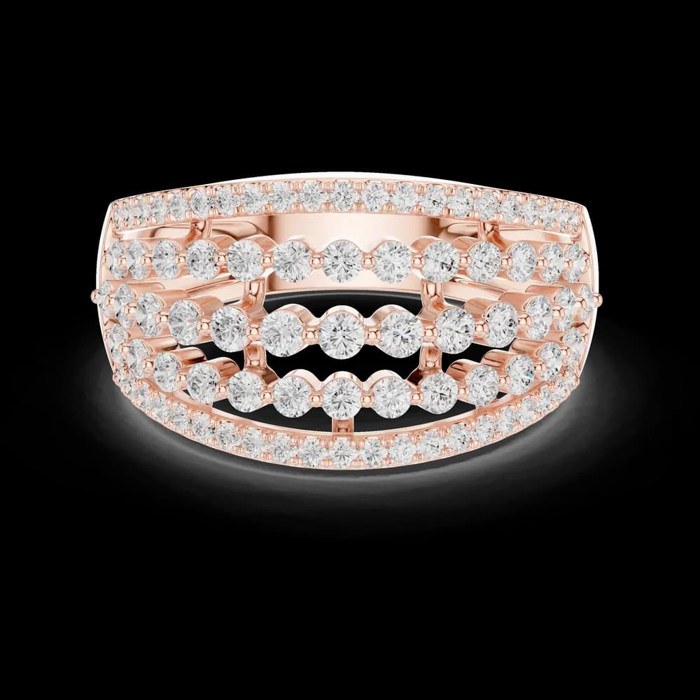 Five Tier Openwork Lab Grown Diamond Ring - Image 1 Five Tier Openwork Lab Grown Diamond Ring, view 1 of 6
