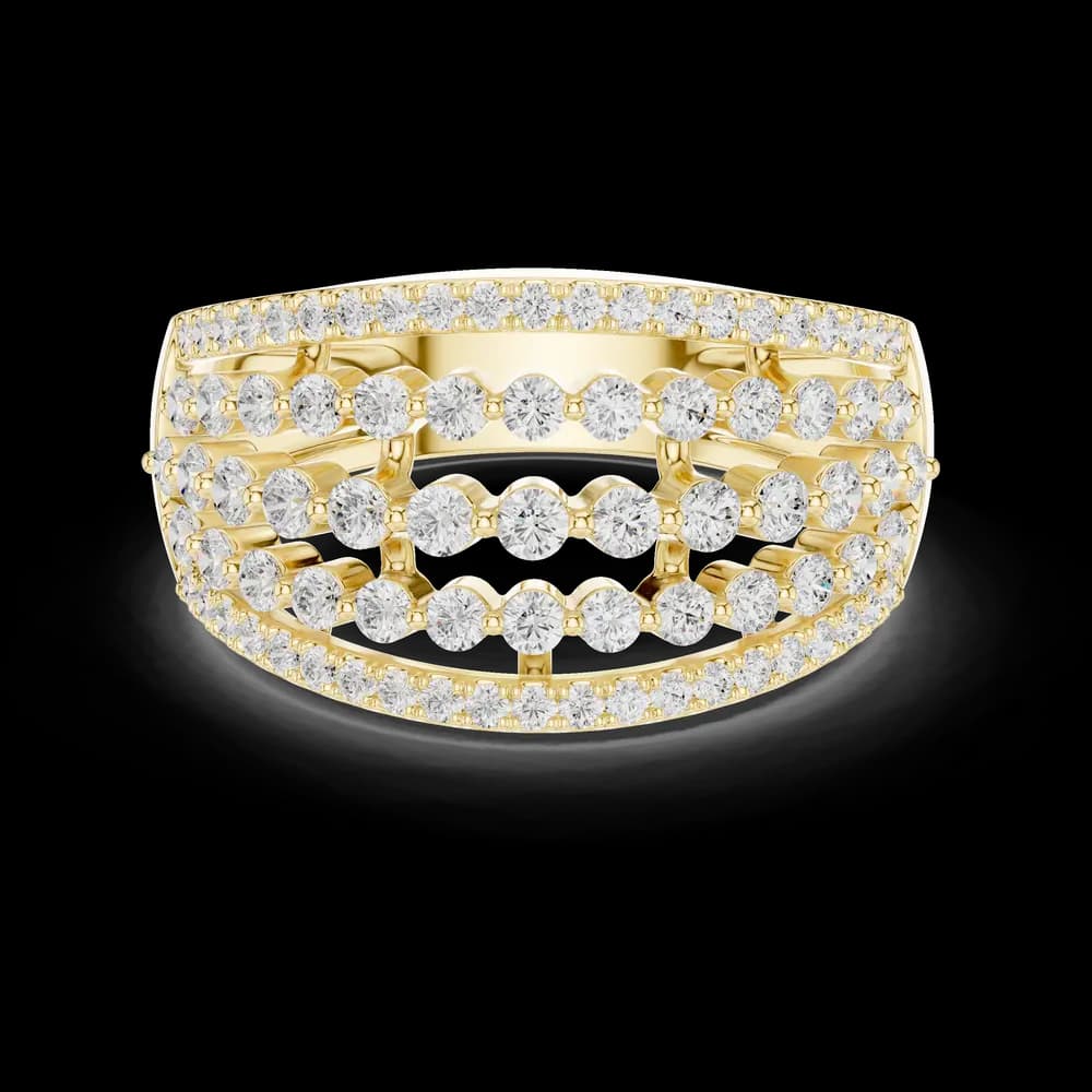 Five Tier Openwork Lab Grown Diamond Ring - Image 3 Five Tier Openwork Lab Grown Diamond Ring, view 3 of 6
