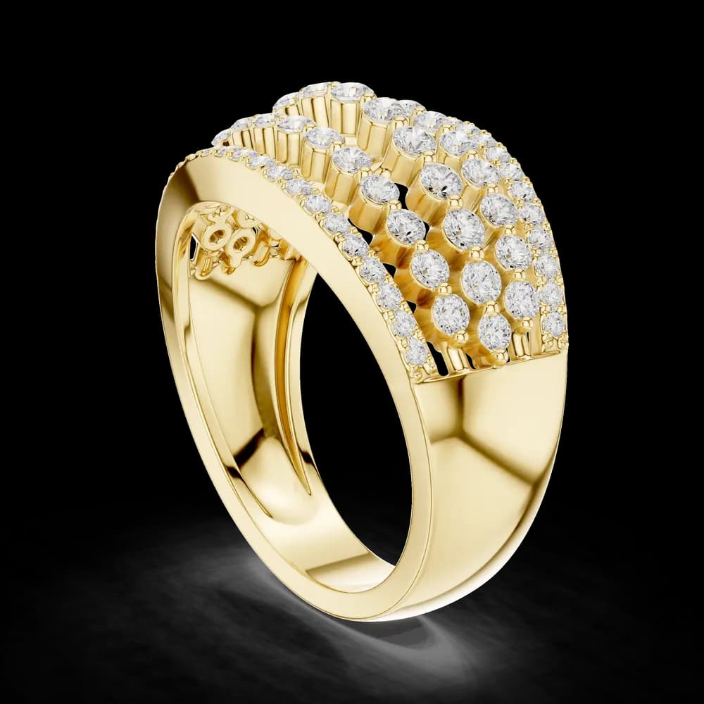Five Tier Openwork Lab Grown Diamond Ring - Image 4 Five Tier Openwork Lab Grown Diamond Ring, view 4 of 6