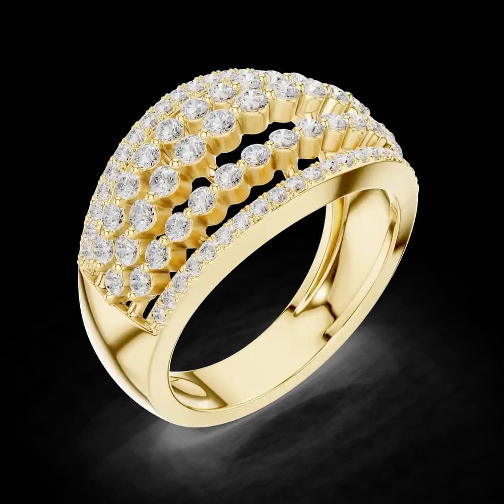 Five Tier Openwork Lab Grown Diamond Ring - Image 5 Five Tier Openwork Lab Grown Diamond Ring, view 5 of 6