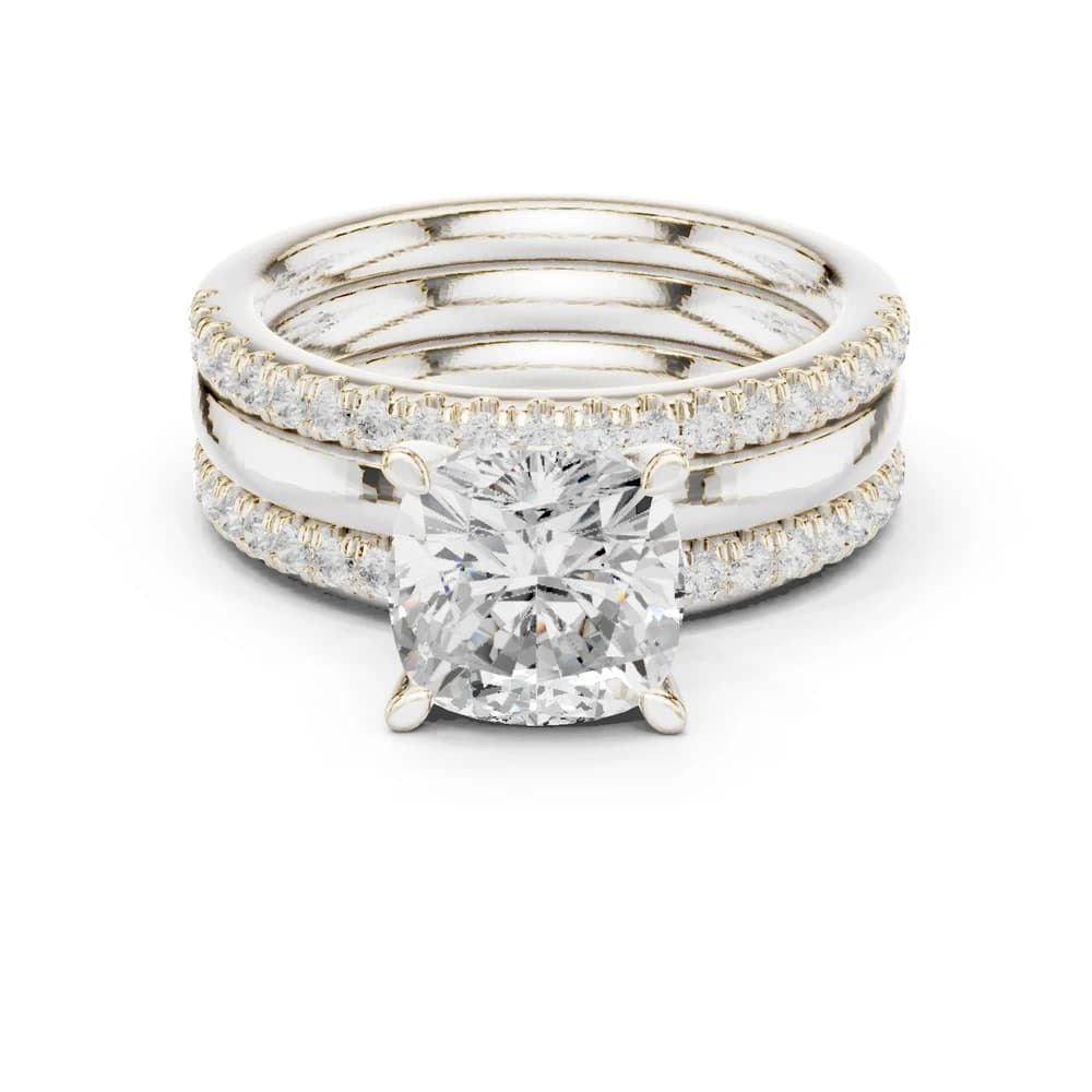 Jasmine Vine Lab Grown Diamond Tiered Halo Ring - Image 2 Jasmine Vine Lab Grown Diamond Tiered Halo Ring, view 2 of 9