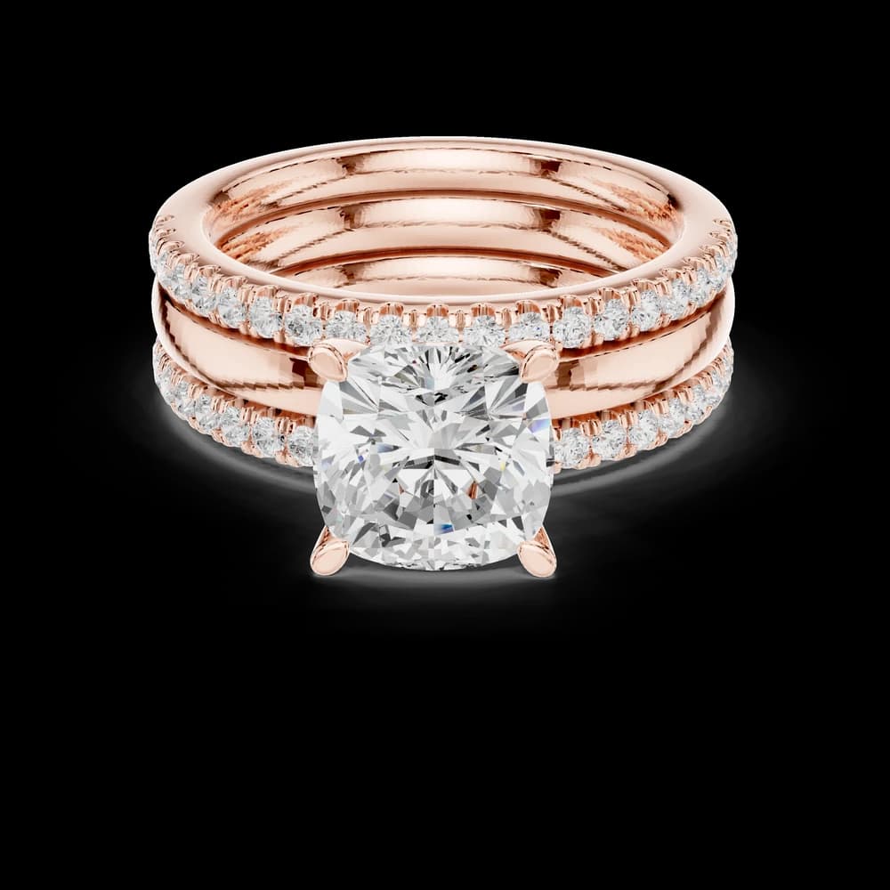 Jasmine Vine Lab Grown Diamond Tiered Halo Ring - Image 4 Jasmine Vine Lab Grown Diamond Tiered Halo Ring, view 4 of 9