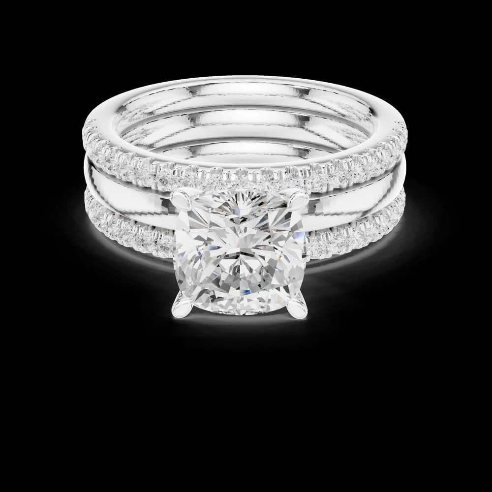 Jasmine Vine Lab Grown Diamond Tiered Halo Ring - Image 5 Jasmine Vine Lab Grown Diamond Tiered Halo Ring, view 5 of 9