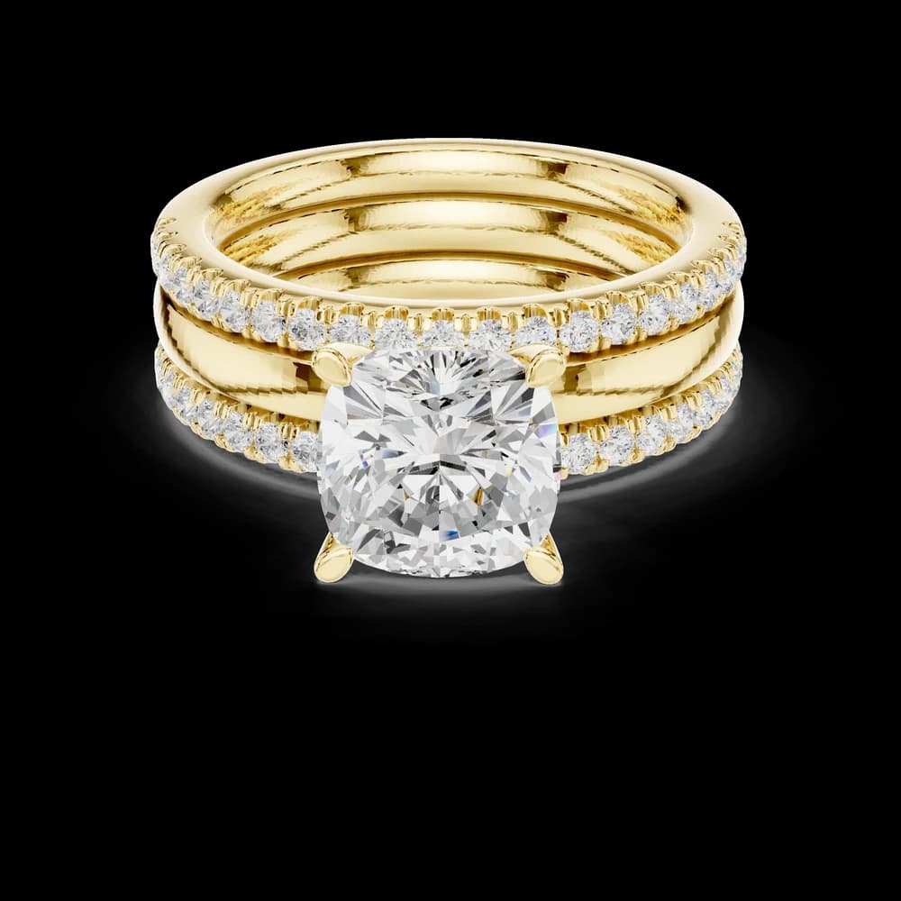 Jasmine Vine Lab Grown Diamond Tiered Halo Ring - Image 6 Jasmine Vine Lab Grown Diamond Tiered Halo Ring, view 6 of 9