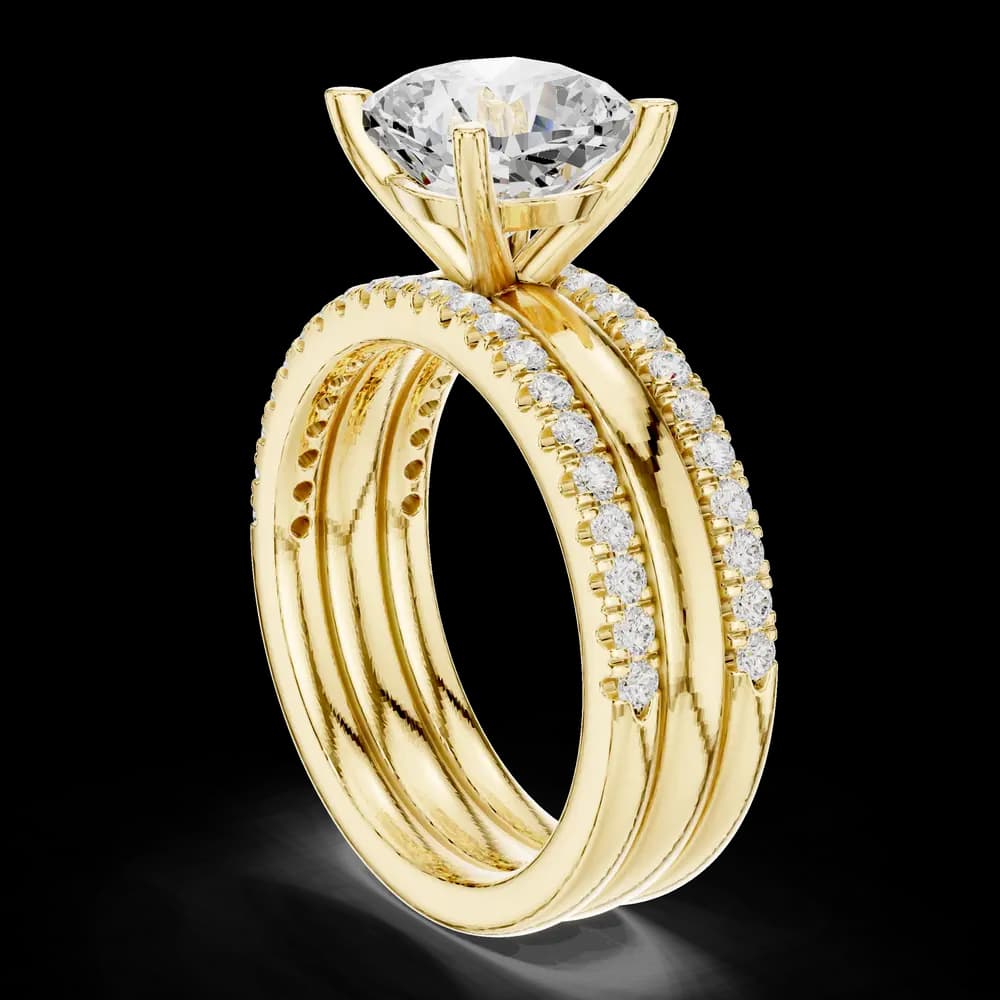 Jasmine Vine Lab Grown Diamond Tiered Halo Ring - Image 7 Jasmine Vine Lab Grown Diamond Tiered Halo Ring, view 7 of 9