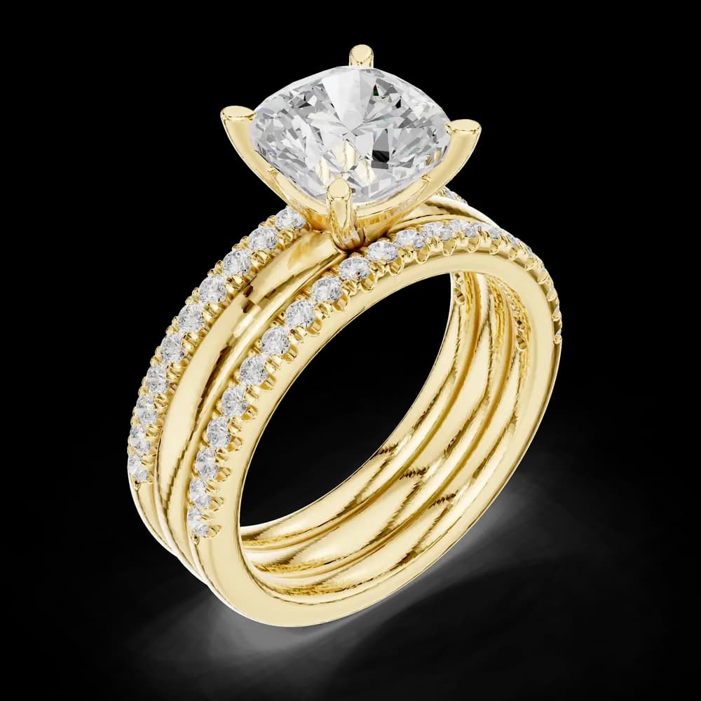 Jasmine Vine Lab Grown Diamond Tiered Halo Ring - Image 8 Jasmine Vine Lab Grown Diamond Tiered Halo Ring, view 8 of 9