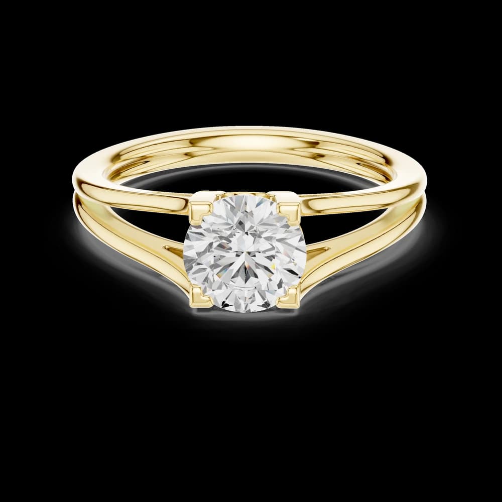 Classic Round Lab Grown Diamond Ring - Image 3 Classic Round Lab Grown Diamond Ring, view 3 of 6
