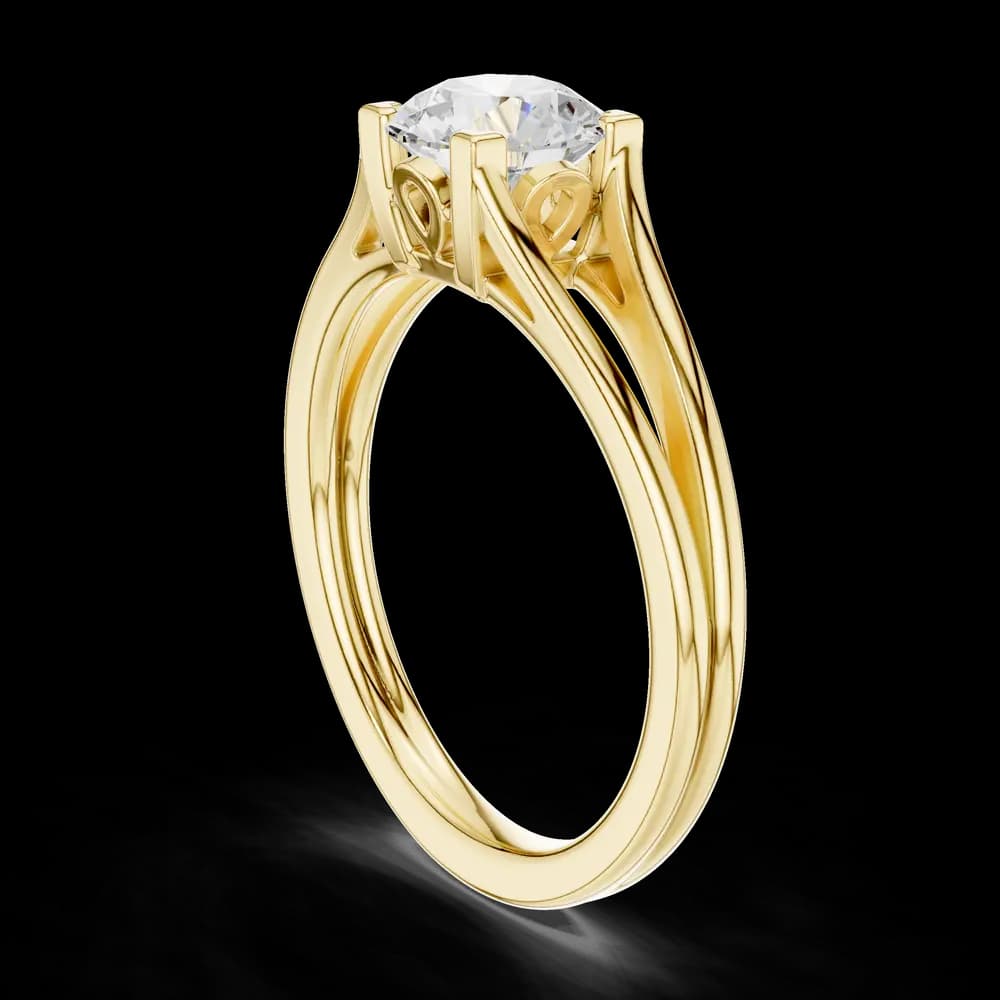 Classic Round Lab Grown Diamond Ring - Image 4 Classic Round Lab Grown Diamond Ring, view 4 of 6