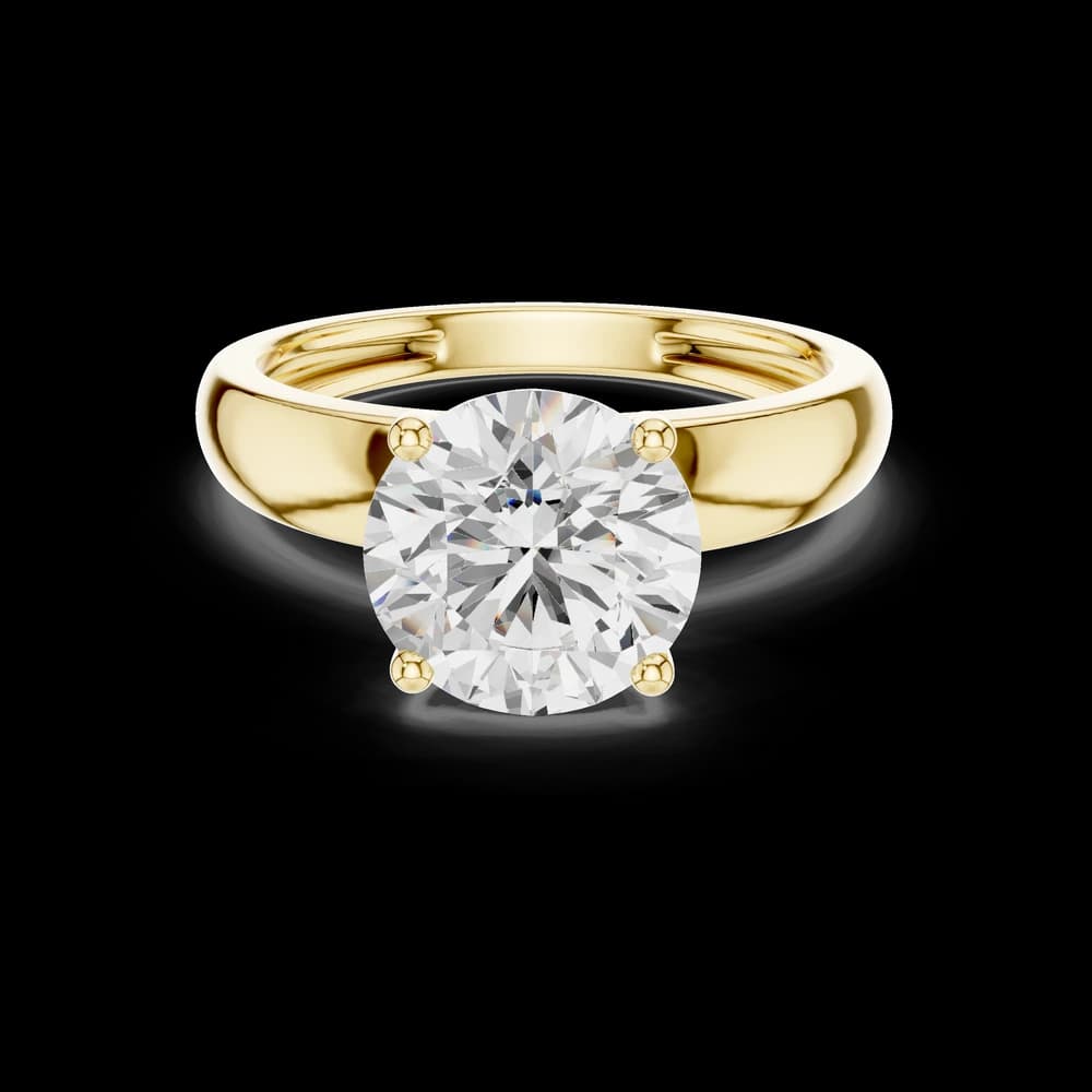 Wide Band Round Lab Grown Diamond Ring - Image 3 Wide Band Round Lab Grown Diamond Ring, view 3 of 6