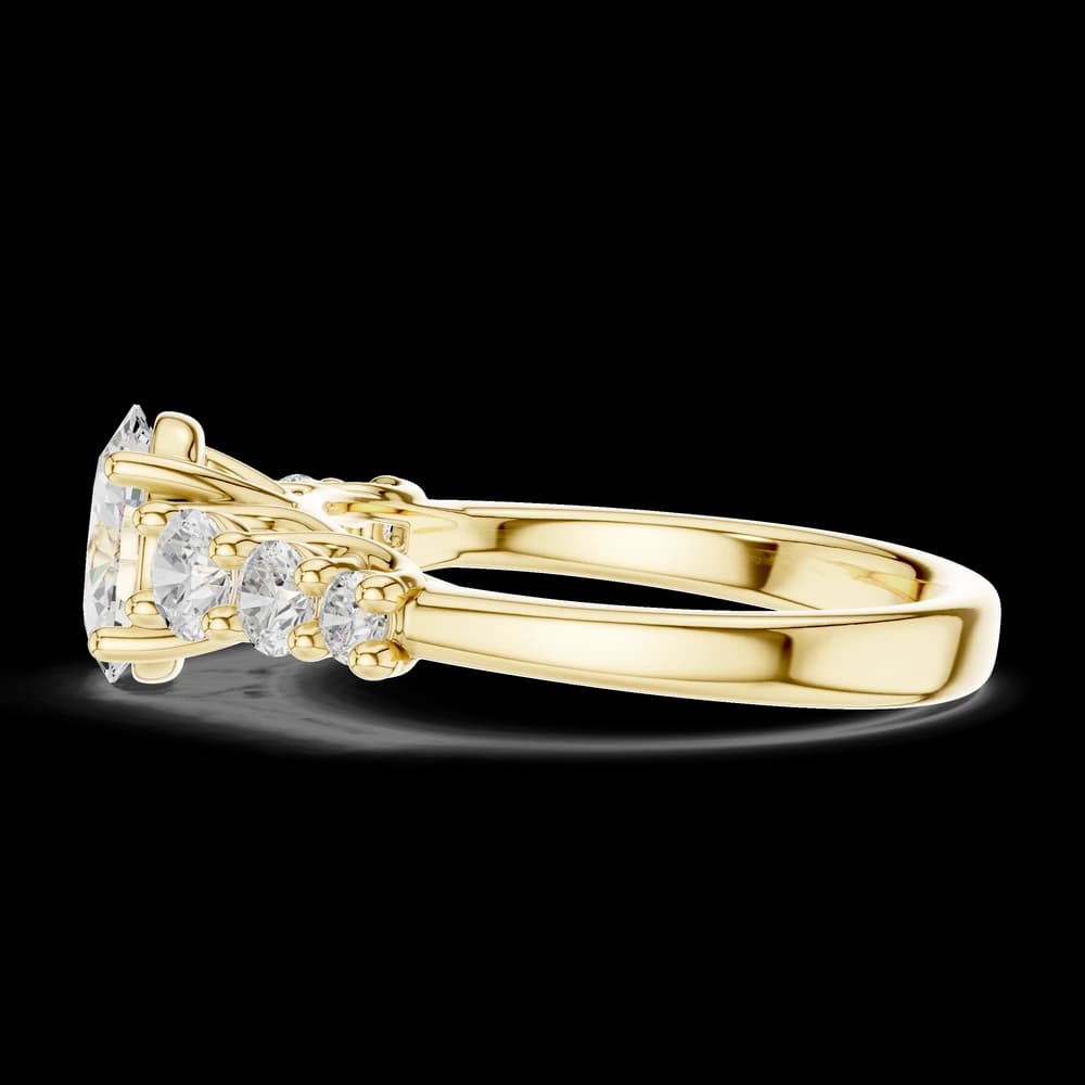 Oval Cut Seven Stone Lab Grown Diamond Ring - Image 6 Oval Cut Seven Stone Lab Grown Diamond Ring, view 6 of 6