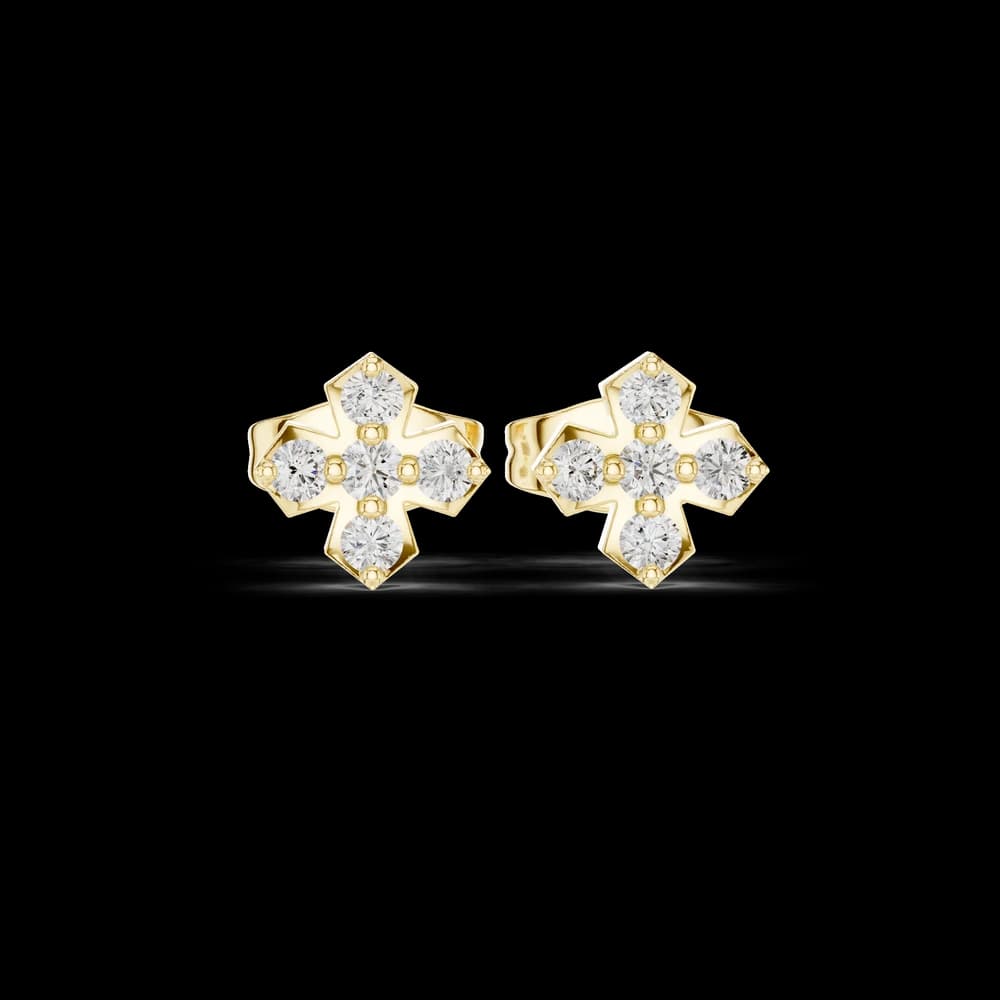 Kind Word lab grown diamond earring design - Image 3 Kind Word lab grown diamond earring design, view 3 of 6