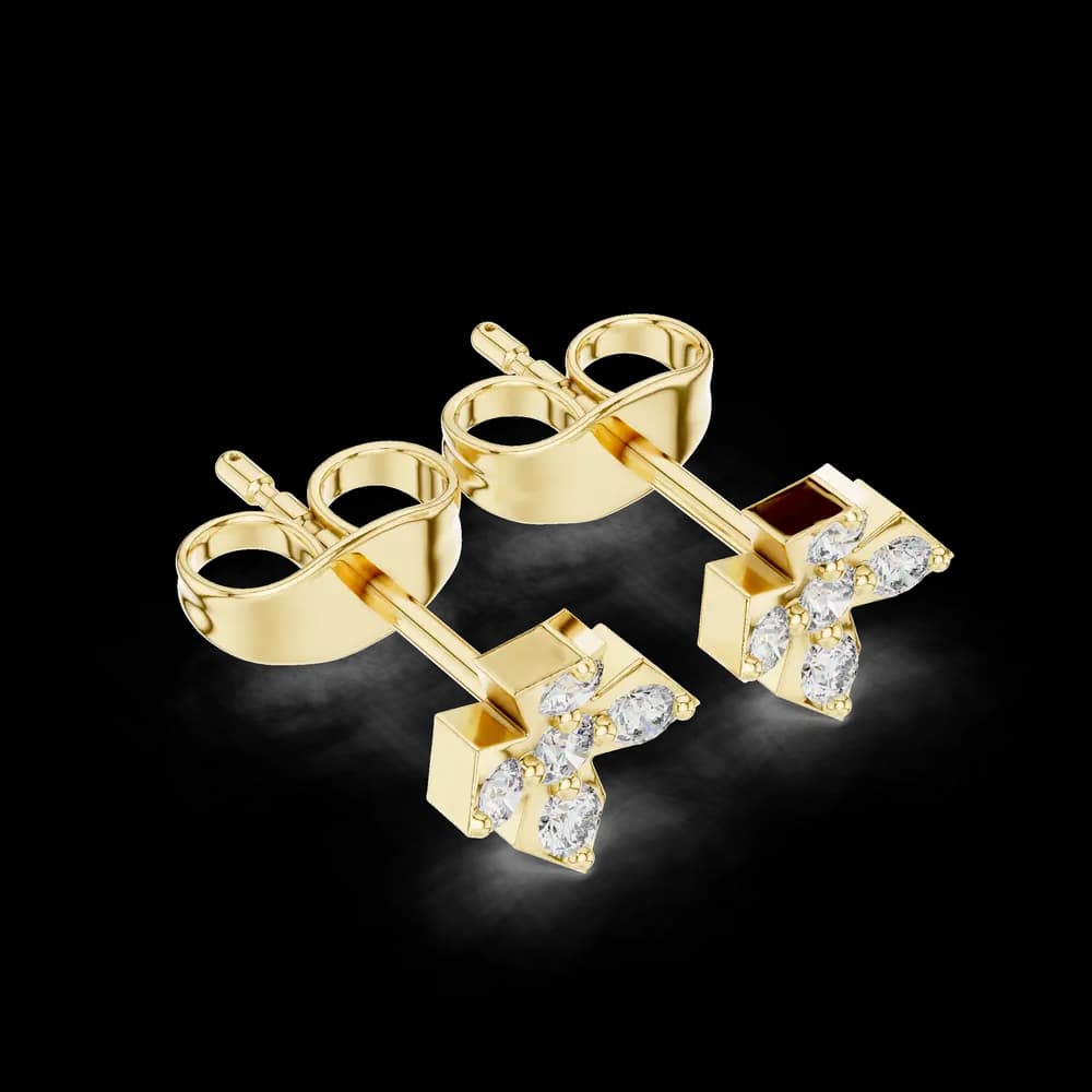 Kind Word lab grown diamond earring design - Image 5 Kind Word lab grown diamond earring design, view 5 of 6