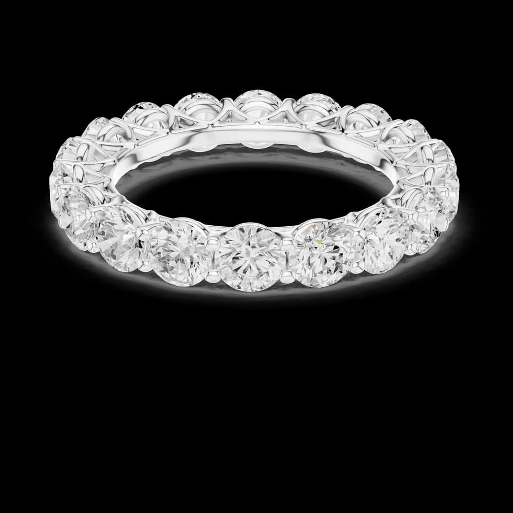 Shared Prong Eternity Band Lab Grown Diamond Ring - Image 2 Shared Prong Eternity Band Lab Grown Diamond Ring, view 2 of 6