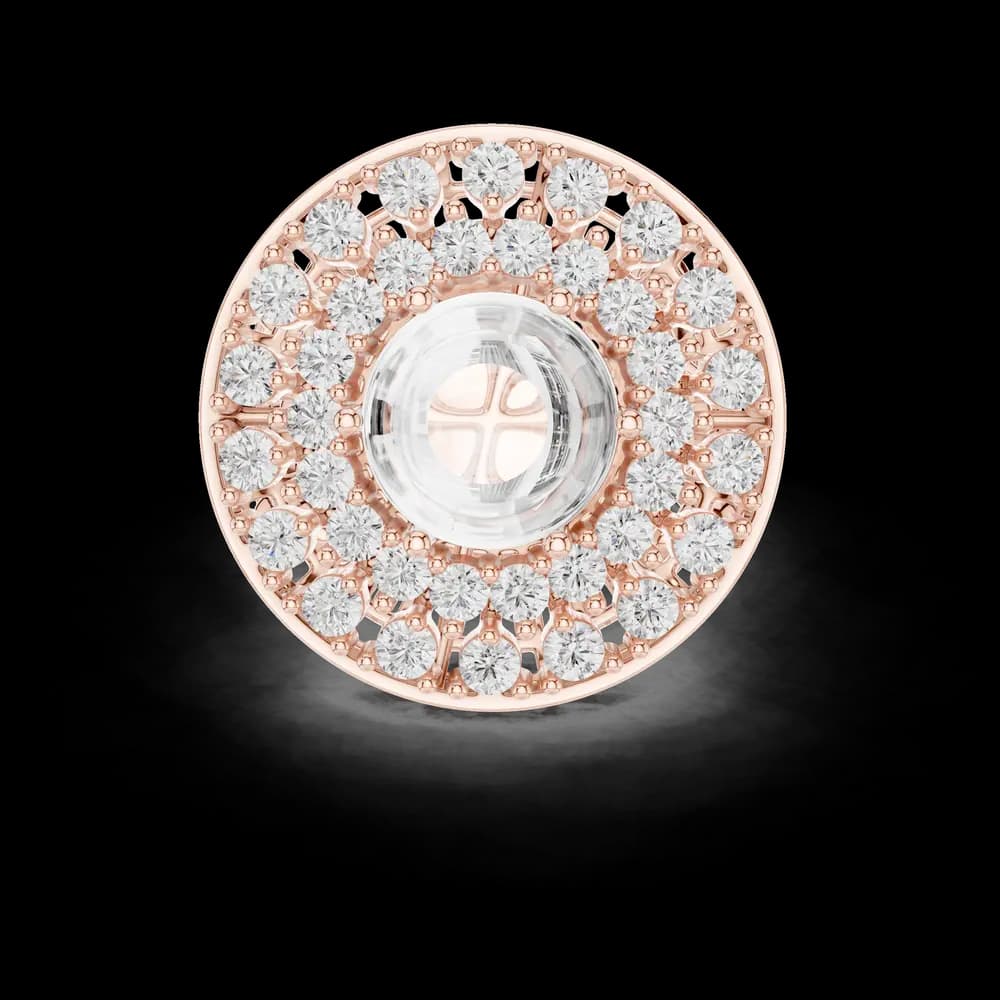 Vintage Inspired Scrolled Filigree Tiered Halo Ring - Image 1 Vintage Inspired Scrolled Filigree Tiered Halo Ring, view 1 of 6