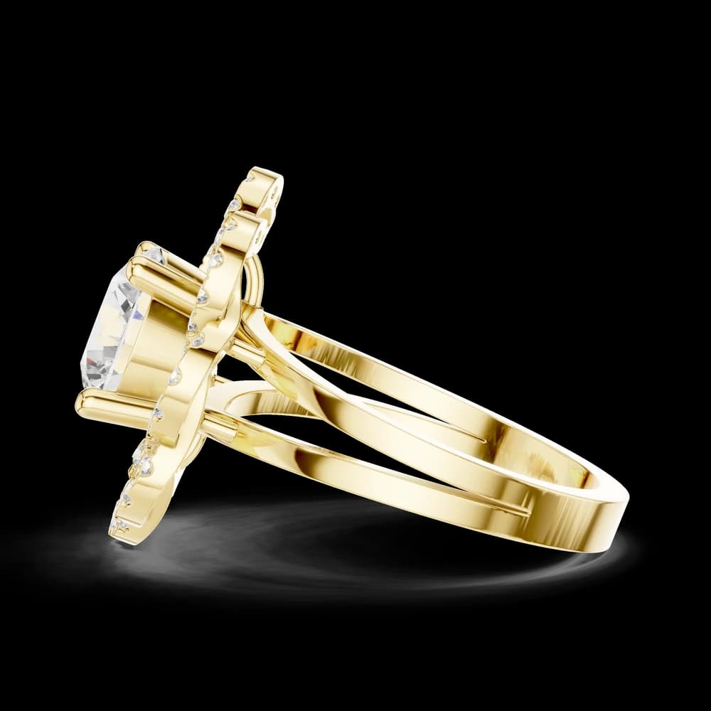 Floral Edge Lab Grown Diamond Ring - Image 6 Floral Edge Lab Grown Diamond Ring, view 6 of 6