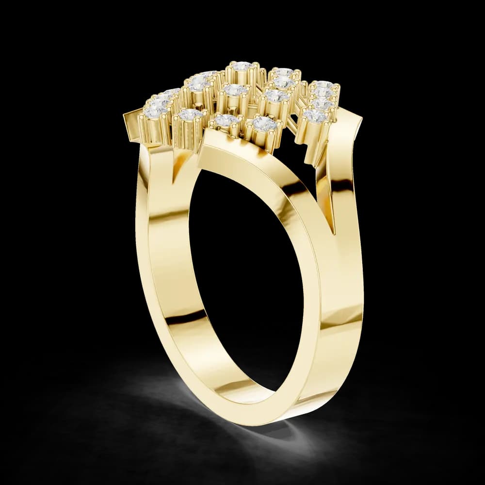 Openwork Diamond Lattice Lab Grown Diamond Ring - Image 4 Openwork Diamond Lattice Lab Grown Diamond Ring, view 4 of 6