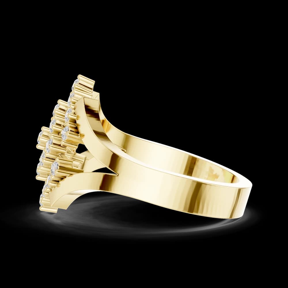 Openwork Diamond Lattice Lab Grown Diamond Ring - Image 6 Openwork Diamond Lattice Lab Grown Diamond Ring, view 6 of 6