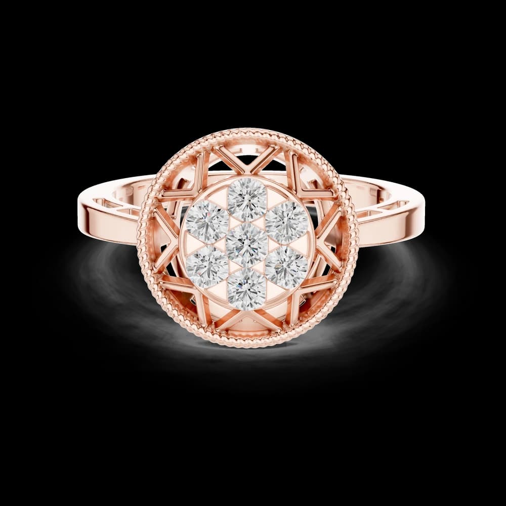 Starburst Cluster Lab Grown Diamond Ring - Image 1 Starburst Cluster Lab Grown Diamond Ring, view 1 of 6