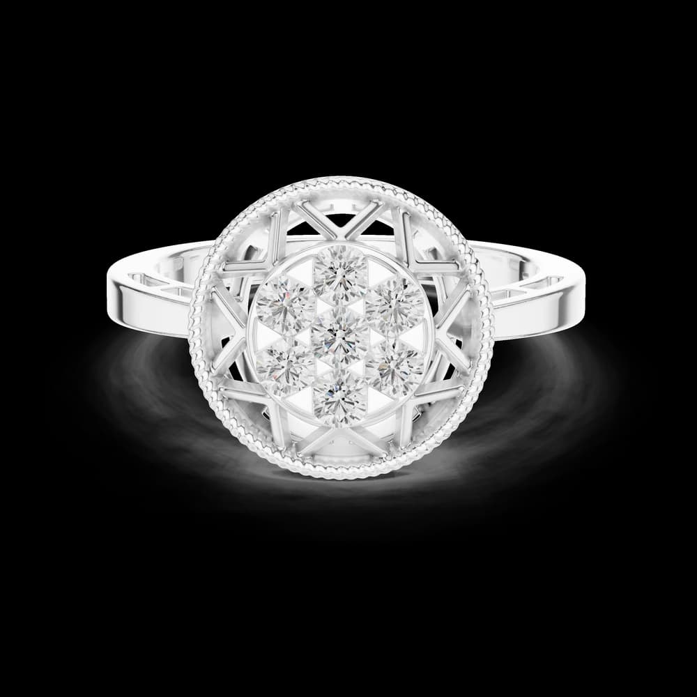 Starburst Cluster Lab Grown Diamond Ring - Image 2 Starburst Cluster Lab Grown Diamond Ring, view 2 of 6