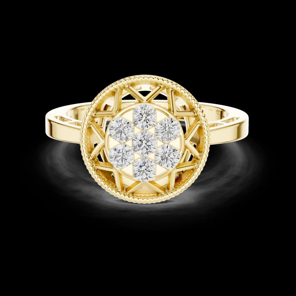 Starburst Cluster Lab Grown Diamond Ring - Image 3 Starburst Cluster Lab Grown Diamond Ring, view 3 of 6