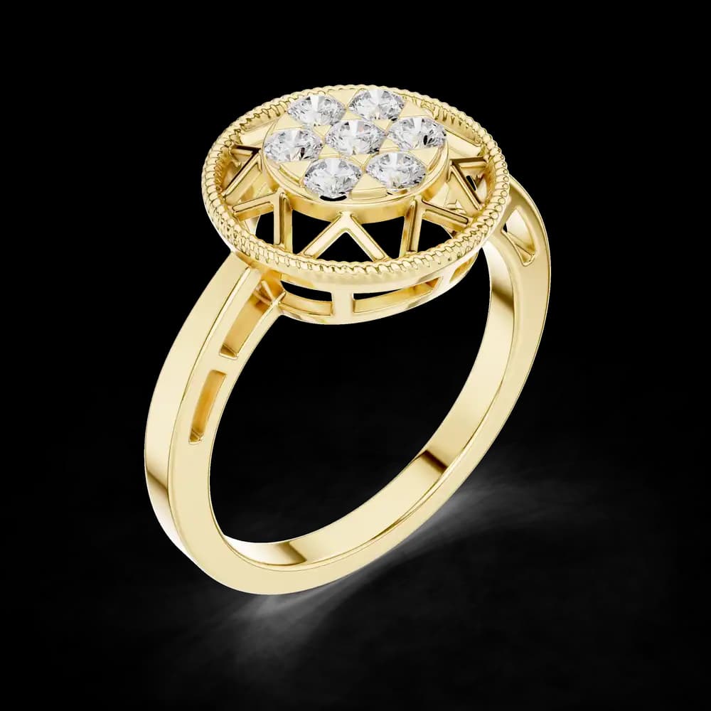 Starburst Cluster Lab Grown Diamond Ring - Image 5 Starburst Cluster Lab Grown Diamond Ring, view 5 of 6