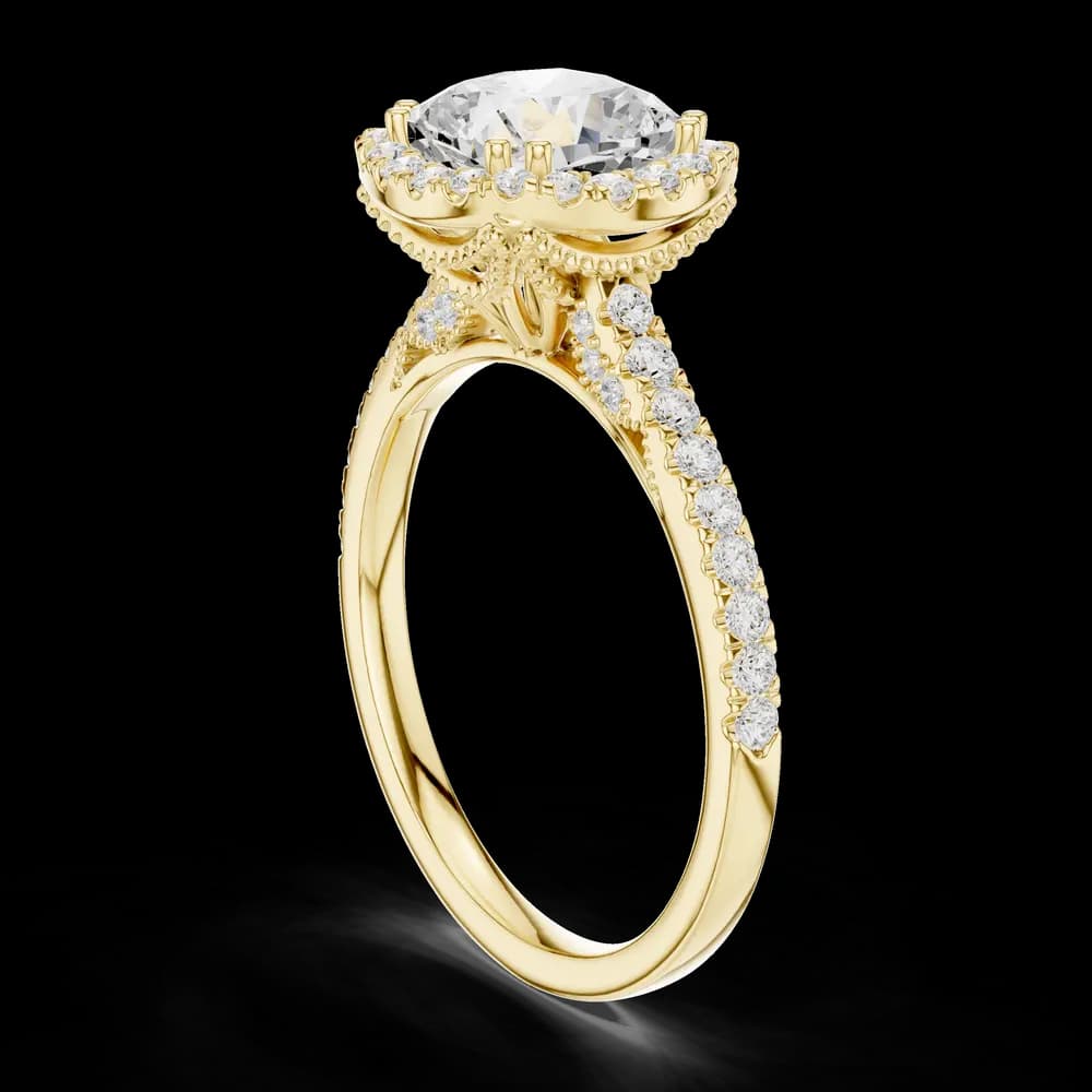 Lava Rock Lab Grown Diamond Split Path Ring - Image 7 Lava Rock Lab Grown Diamond Split Path Ring, view 7 of 9