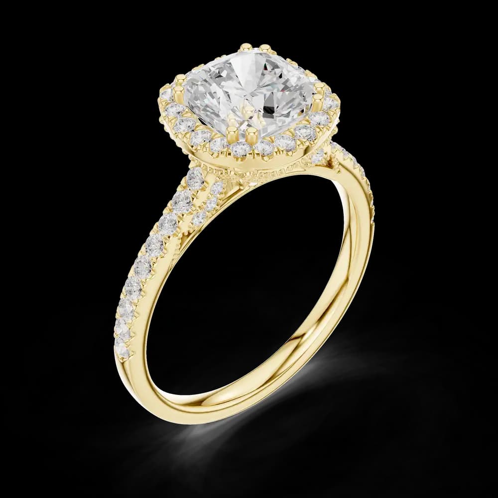 Lava Rock Lab Grown Diamond Split Path Ring - Image 8 Lava Rock Lab Grown Diamond Split Path Ring, view 8 of 9