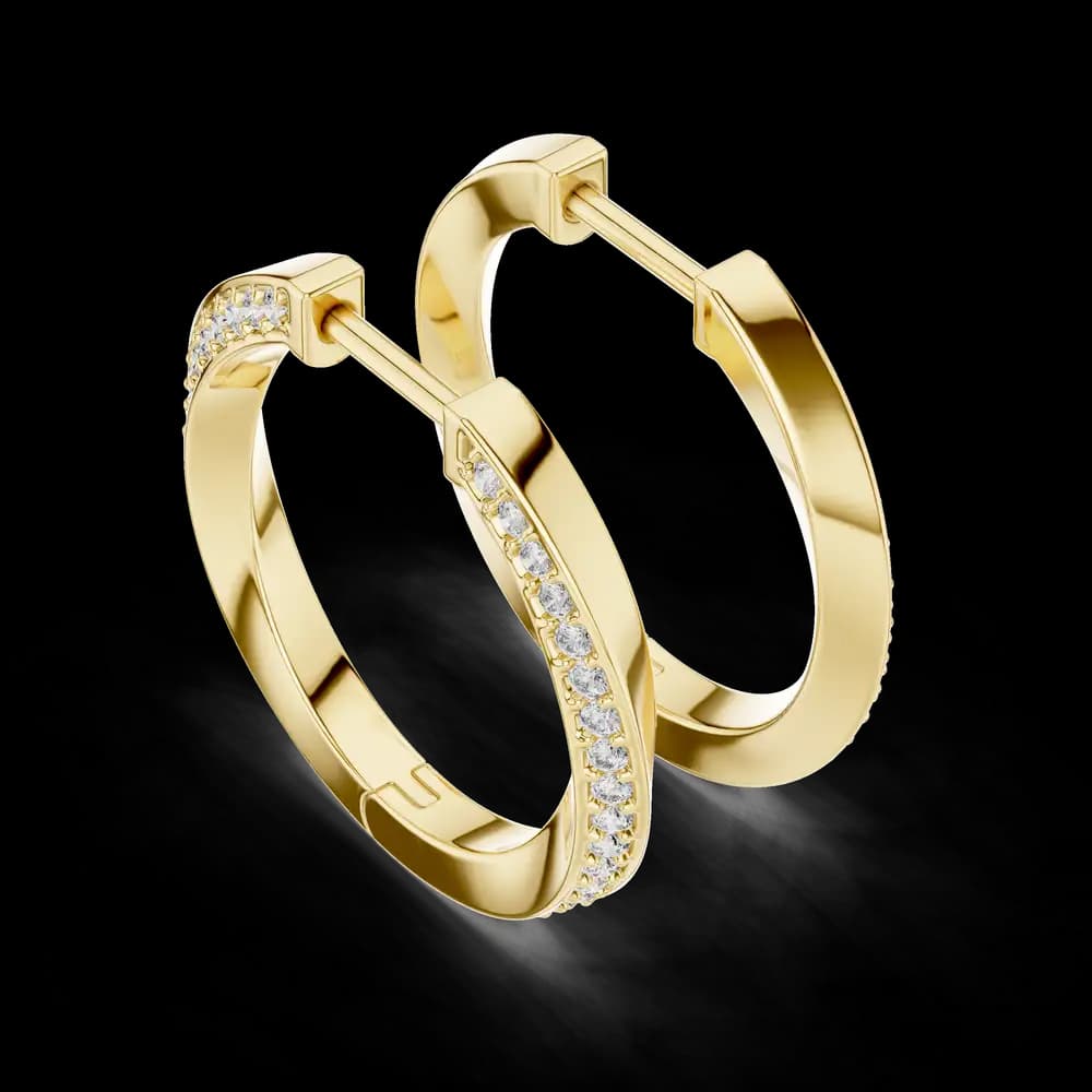 Layered Jacket Lab Grown Diamond Earrings - Image 3 Layered Jacket Lab Grown Diamond Earrings, view 3 of 4