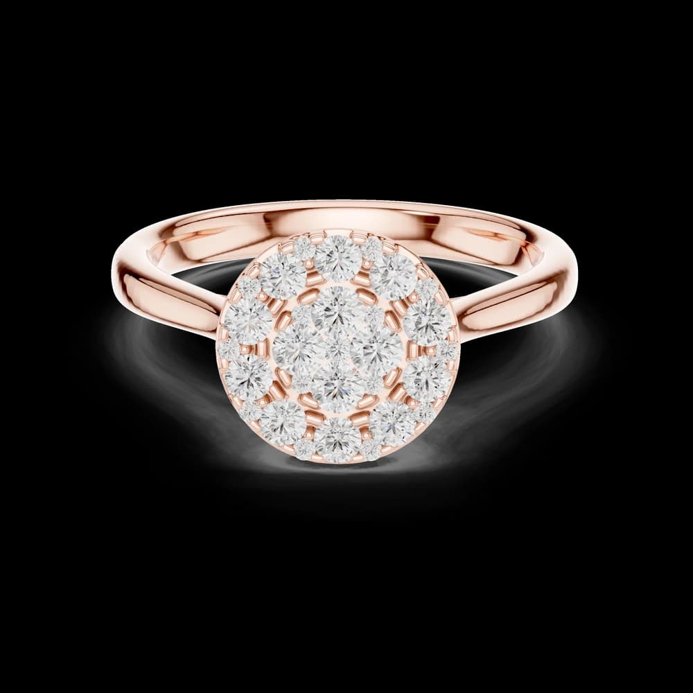 Round Cluster Lab Grown Diamond Ring - Image 1 Round Cluster Lab Grown Diamond Ring, view 1 of 6