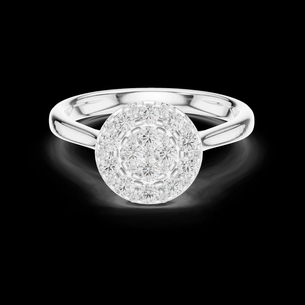Round Cluster Lab Grown Diamond Ring - Image 2 Round Cluster Lab Grown Diamond Ring, view 2 of 6