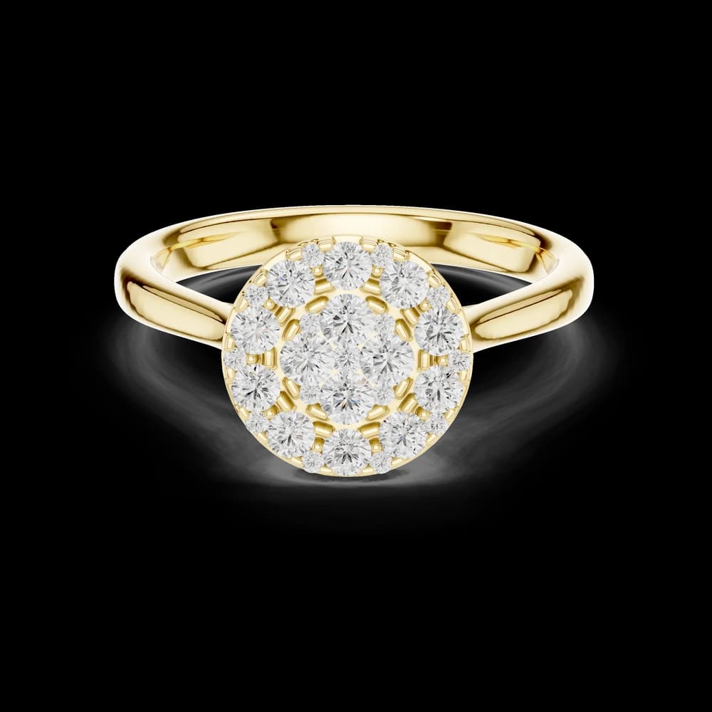 Round Cluster Lab Grown Diamond Ring - Image 3 Round Cluster Lab Grown Diamond Ring, view 3 of 6