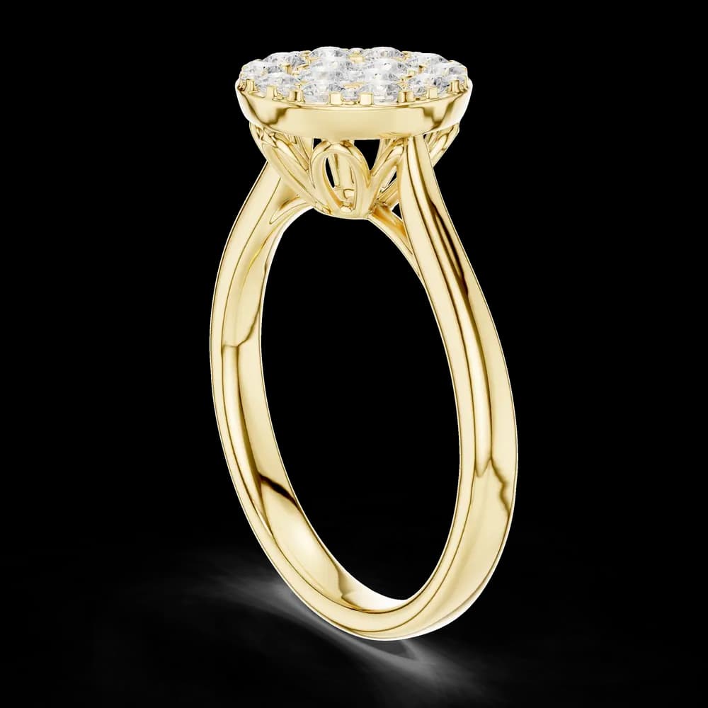 Round Cluster Lab Grown Diamond Ring - Image 4 Round Cluster Lab Grown Diamond Ring, view 4 of 6