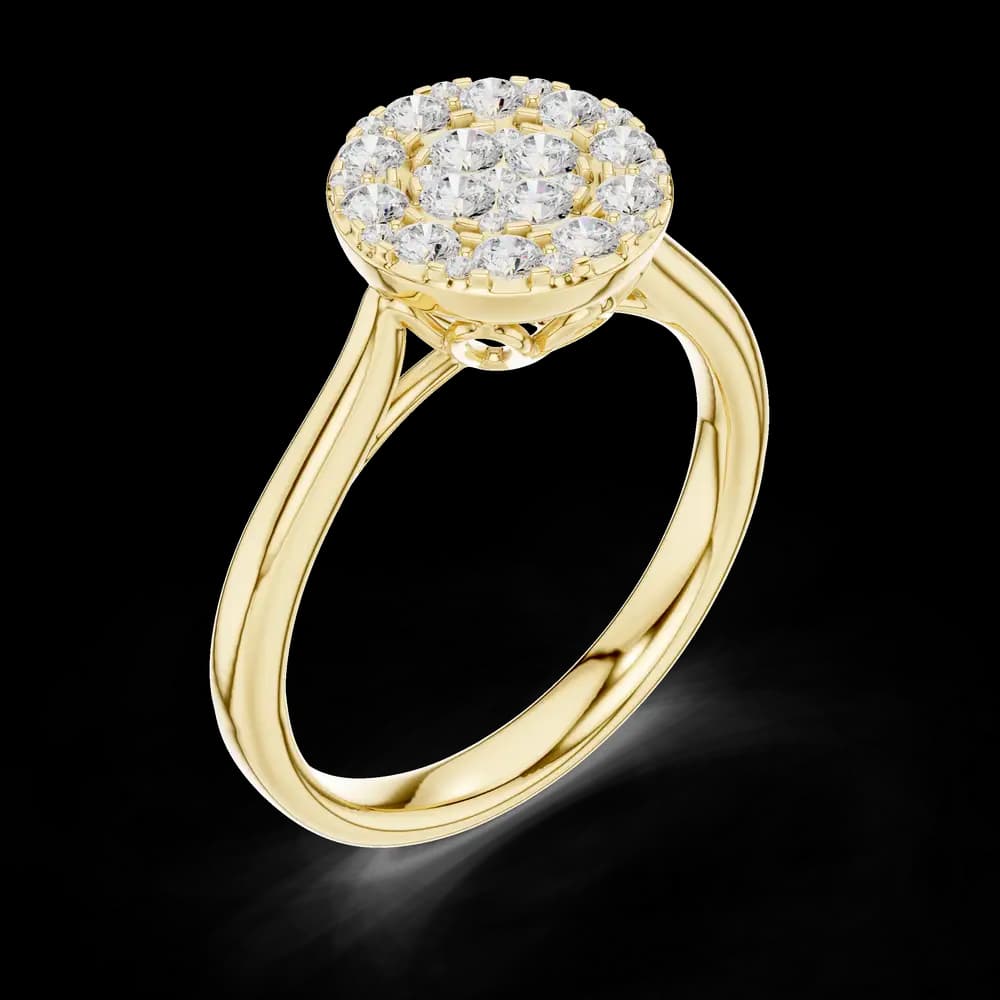 Round Cluster Lab Grown Diamond Ring - Image 5 Round Cluster Lab Grown Diamond Ring, view 5 of 6