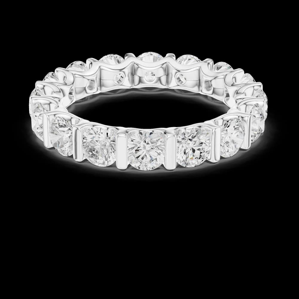 Bar Set Eternity Lab Grown Diamond Ring - Image 2 Bar Set Eternity Lab Grown Diamond Ring, view 2 of 6