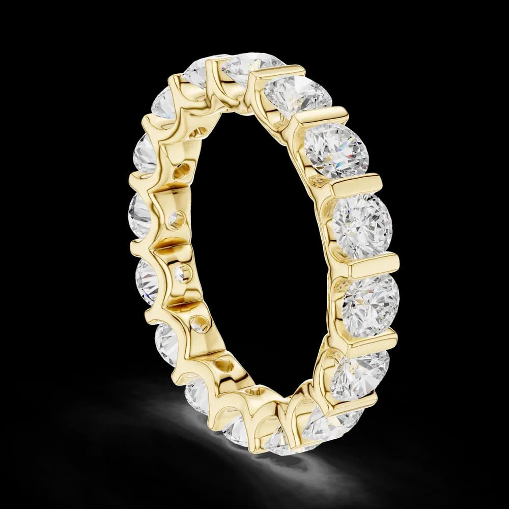 Bar Set Eternity Lab Grown Diamond Ring - Image 4 Bar Set Eternity Lab Grown Diamond Ring, view 4 of 6