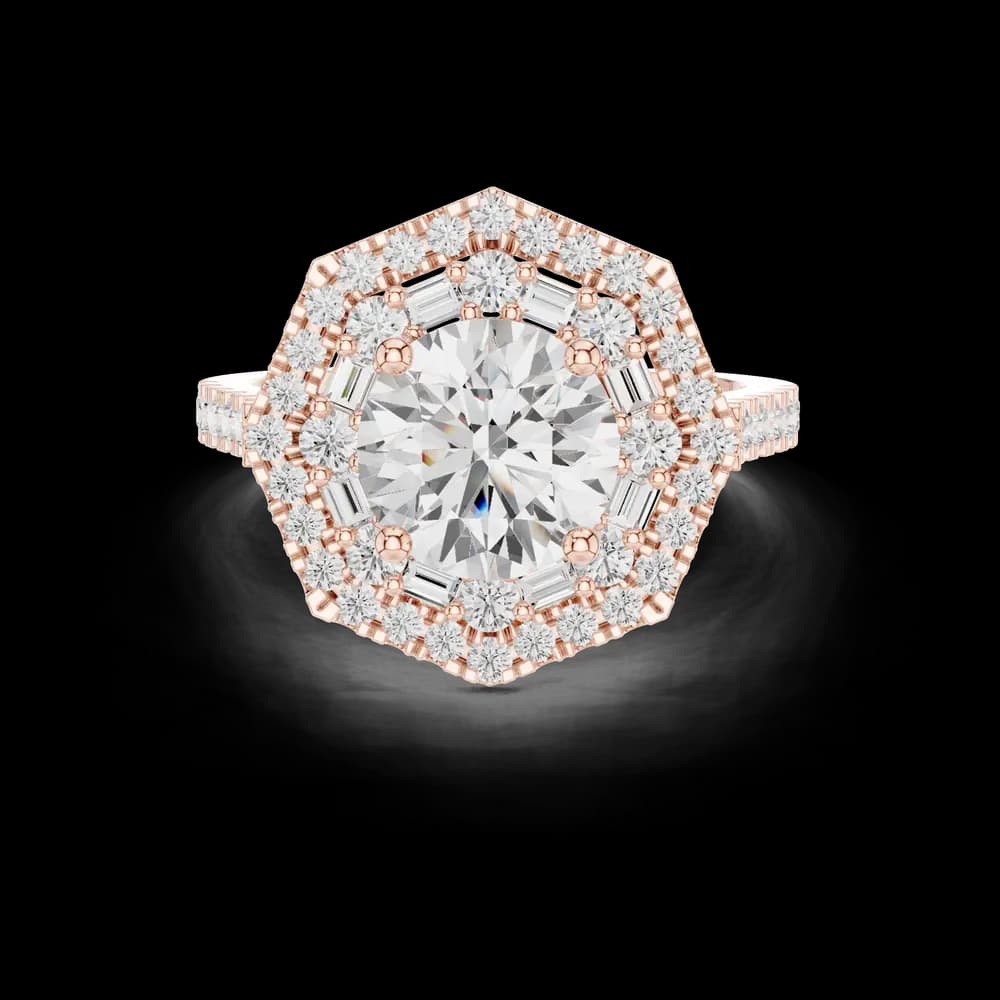 Lily Pad Lab Grown Diamond Vintage Claw Ring - Image 4 Lily Pad Lab Grown Diamond Vintage Claw Ring, view 4 of 9