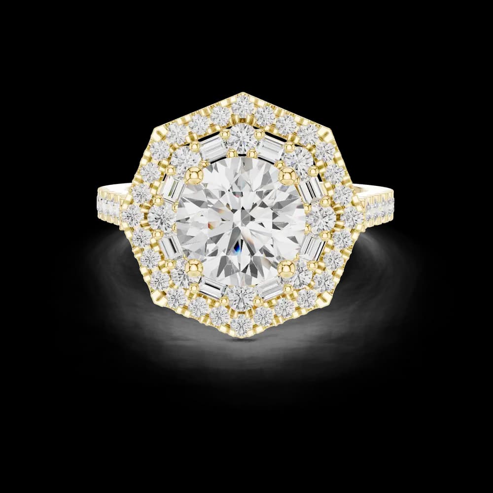 Lily Pad Lab Grown Diamond Vintage Claw Ring - Image 6 Lily Pad Lab Grown Diamond Vintage Claw Ring, view 6 of 9