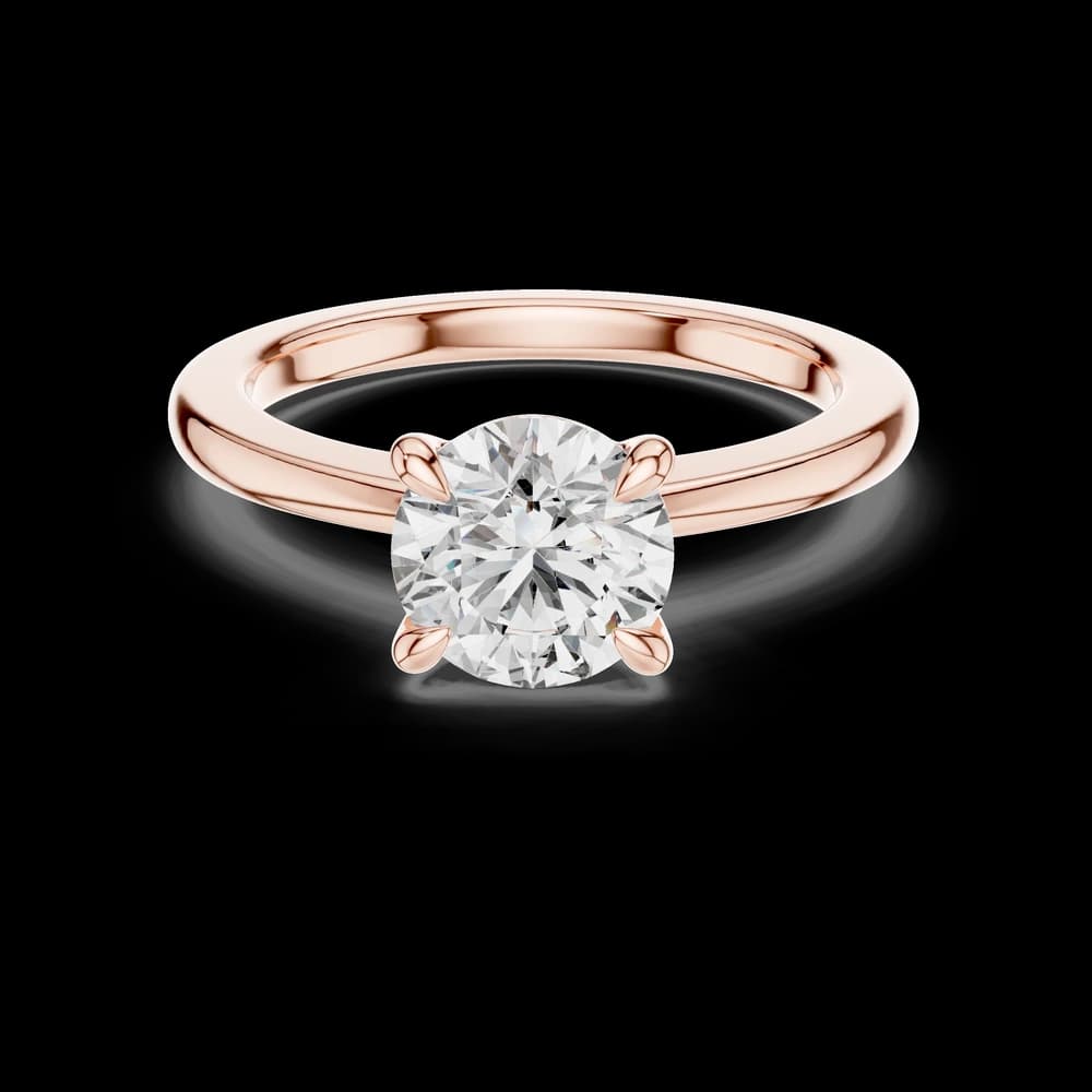 Solitaire Round Cut Lab Grown Diamond Ring - Image 1 Solitaire Round Cut Lab Grown Diamond Ring, view 1 of 5